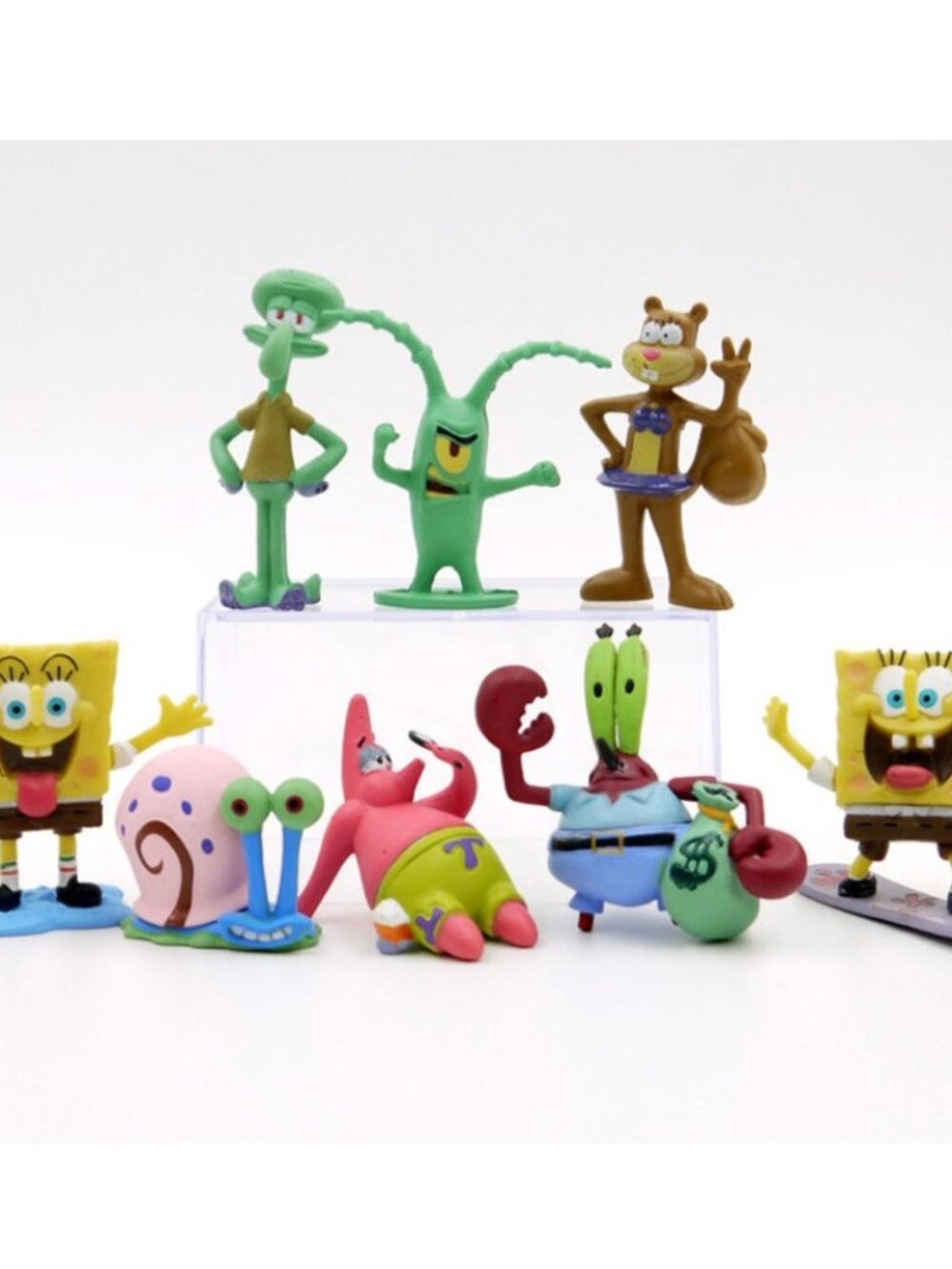 Spongebob Squarepants CAKE TOPPER Patrick Star Squidward Playset 8 Figure Toys - Picture 2 of 2